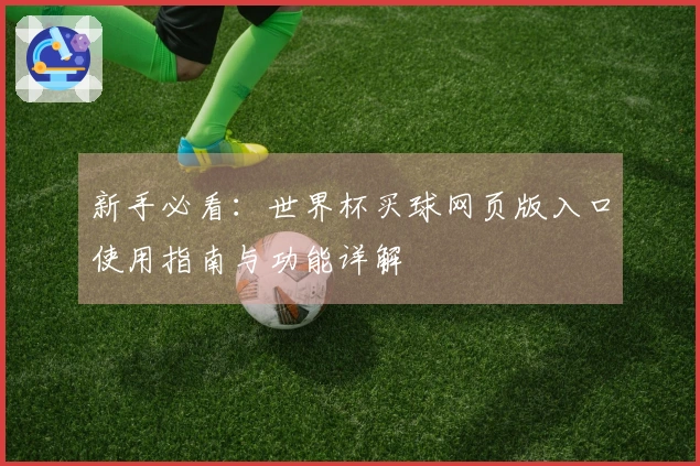新手必看：世界杯买球网页版入口使用指南与功能详解