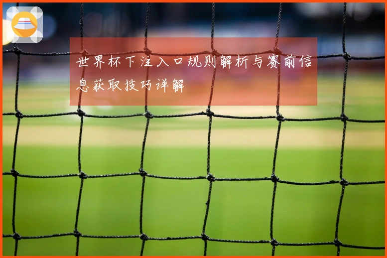 世界杯下注入口规则解析与赛前信息获取技巧详解